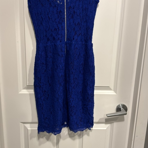 Cobalt blue Lacey knee high dress - Picture 7 of 9